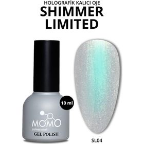 Momo Professional Holografik SL04 Rakı Beyazı Turkuaz Yeşil Simli 10 ml Kalıcı Oje