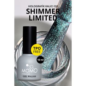 Momo Professional Holografik SL04 Rakı Beyazı Turkuaz Yeşil Simli 10 ml Kalıcı Oje