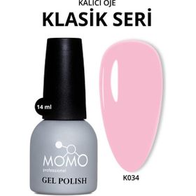 Momo Professional K034 Pudra Pembe 14 ml Kalıcı Oje