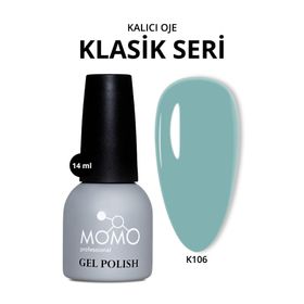 Momo Professional K106 Yeşil Gri 14 ml Kalıcı Oje