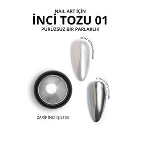 Momo Professional Nail Art No: 01 Kalıcı Oje Tırnak Süsleme Ayna Efektli İnci Tozu