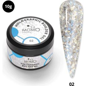 Momo Professional Nail Art No: 02 Glitter Mavi Simli 10 gr Protez Tırnak Jeli