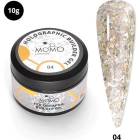 Momo Professional Nail Art No: 04 Glitter Sarı Simli 10 gr Protez Tırnak Jeli
