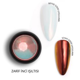 Momo Professional Nail Art No: 04 Kalıcı Oje Tırnak Süsleme Holografik Efektli Sıcak Şeffaf Turuncu İnci Tozu
