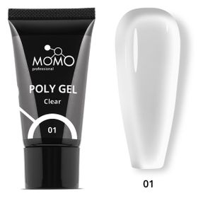Momo Professional No: 01 Protez Tırnak Şeffaf 30 gr Poli Jel