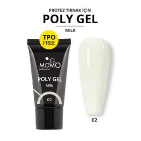 Momo Professional No: 02 Protez Tırnak Süt Beyazı 30 gr Poli Jel
