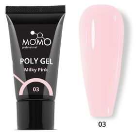 Momo Professional No: 03 Protez Tırnak Açık Pembe 30 gr Poli Jel