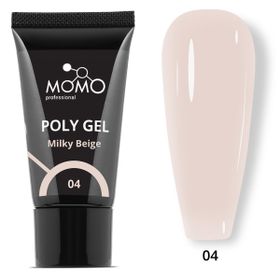 Momo Professional No: 04 Protez Tırnak Sütlü Bej 30 gr Poli Jel