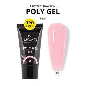 Momo Professional No: 05 Protez Tırnak Pembe 30 gr Poli Jel