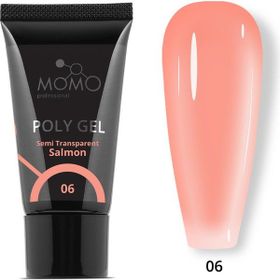Momo Professional No: 06 Protez Tırnak Yarı Şeffaf Somon 30 gr Poli Jel