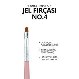 Momo Professional No: 4 Protez Tırnak Jel Fırçası