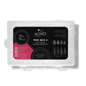 Momo Professional Promix4 288 Adet Protez Tırnak için 4’lü Mix Üst Form ve French Silikon Kalıp Seti