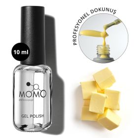Momo Professional Renkli Rubber Base Coat Butter Yellow 10 ml Kalıcı Oje