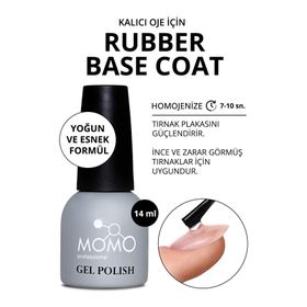 Momo Professional Rubber Base Coat 14 ml Kalıcı Oje