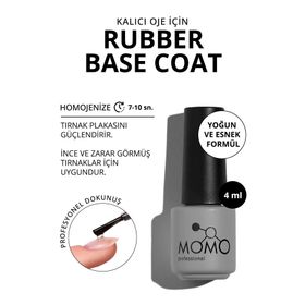 Momo Professional Rubber Base Coat 4 ml Kalıcı Oje