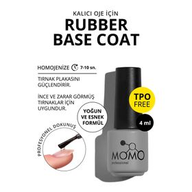 Momo Professional Rubber Base Coat 4 ml Kalıcı Oje