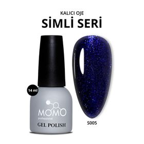 Momo Professional S005 Simli Safir Mavi 14 ml Kalıcı Oje