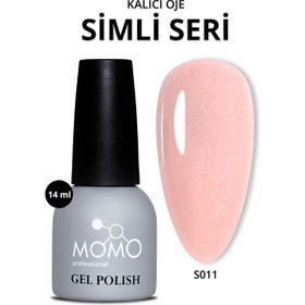 Momo Professional S011 Hafif Simli Açık Pudra 14 ml Kalıcı Oje