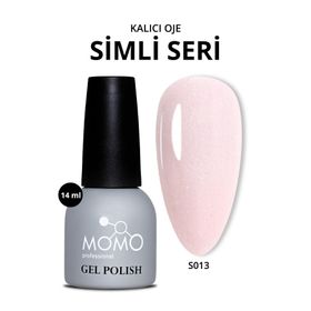 Momo Professional S013 Simli Uçuk Pembe 14 ml Kalıcı Oje