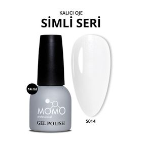 Momo Professional S014 Simli Süt Beyazı 14 ml Kalıcı Oje
