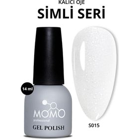 Momo Professional S015 Simli Beyaz 14 ml Kalıcı Oje