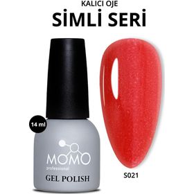 Momo Professional S021 Hafif Işıltılı Açık Kırmızı 14 ml Kalıcı Oje