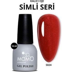 Momo Professional S024 Simli Bayrak Kırmızısı 14 ml Kalıcı Oje