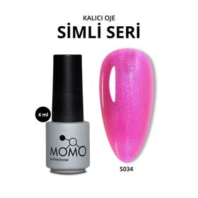 Momo Professional S034 Mor Sedefli Fuşya 4 ml Kalıcı Oje