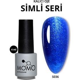 Momo Professional S036 Simli Saks Mavi 4 ml Kalıcı Oje