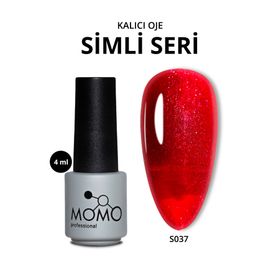 Momo Professional S037 Simli Vişne Çürüğü 4 ml Kalıcı Oje