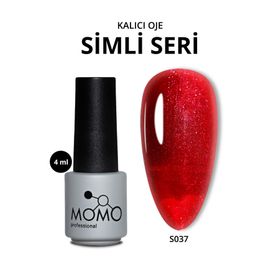 Momo Professional S037 Simli Vişne Çürüğü 4 ml Kalıcı Oje