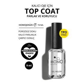 Momo Professional Top Coat Yapışkansız 9 ml Kalıcı Oje