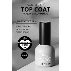Momo Professional Top Coat Yapışkansız 9 ml Kalıcı Oje