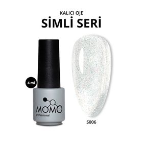 Momo S006 Renkli Simli Şeffaf 4 ml Kalıcı Oje