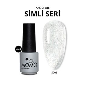 Momo S006 Renkli Simli Şeffaf 4 ml Kalıcı Oje
