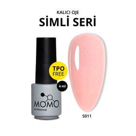 Momo S011 Hafif Simli Açık Pudra 4 ml Kalıcı Oje