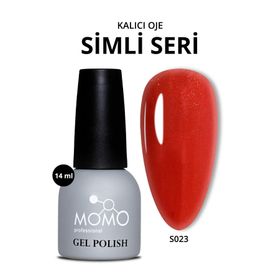 Momo S023 Işıltılı Klasik Kırmızı 14 ml Kalıcı Oje