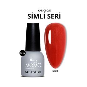 Momo S023 Işıltılı Klasik Kırmızı 14 ml Kalıcı Oje