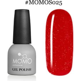 Momo S025 Simli Canlı Kırmızı 14 ml Kalıcı Oje