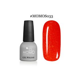 Momo S033 Altın Simli Alev Kırmızı 14 ml Kalıcı Oje