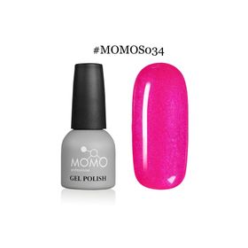 Momo S034 Mor Sedefli Fuşya 14 ml Kalıcı Oje