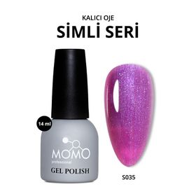Momo S035 Mavi Sedefli Mor 14 ml Kalıcı Oje