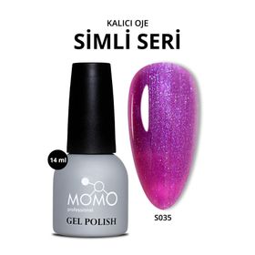 Momo S035 Mavi Sedefli Mor 14 ml Kalıcı Oje