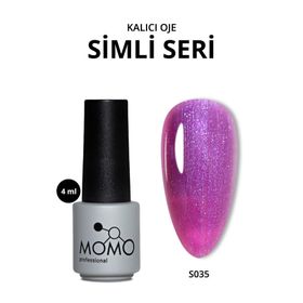 Momo S035 Mavi Sedefli Mor 4 ml Kalıcı Oje