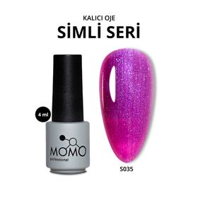 Momo S035 Mavi Sedefli Mor 4 ml Kalıcı Oje