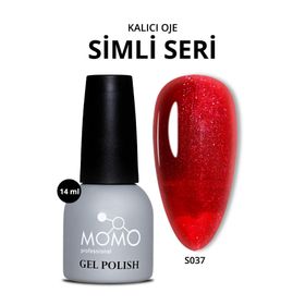Momo S037 Simli Vişne Çürüğü 14 ml Kalıcı Oje