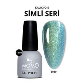 Momo S039 14 ml Yoğun Simli Açık Petrol Mav Kalıcı Oje