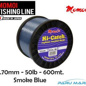 Momoi Hi Tatch 50 lb 0.70 mm 600 mt Smoke Blue Misina