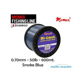 Momoi Hi Tatch 50 lb 0.70 mm 600 mt Smoke Blue Misina