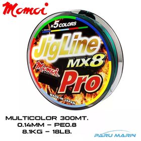 Momoi Jigline MX8 Pro 0.14 mm 300 mt Multicolor İp Misina